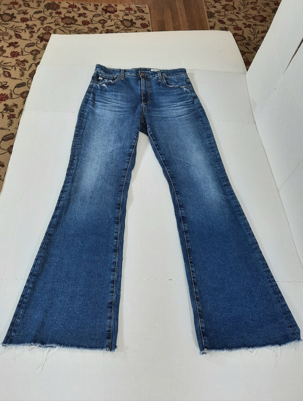 AG Adriano Goldschmied Farrah High Rise Raw Hem Boot Jeans
